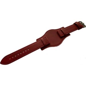 Pasek skórzany podkładka HQ O01XL - bordowy - 22 mm