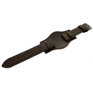 Pasek skórzany podkładka HQ O01XL - ciemny brąz - 22 mm