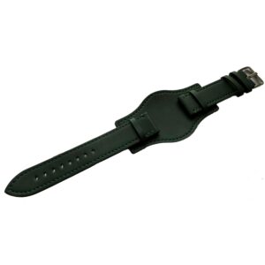 Pasek skórzany podkładka HQ O01XL - ciemnozielony - 22 mm