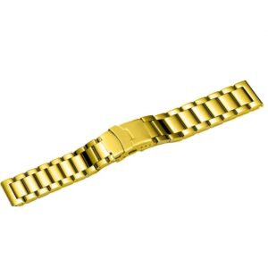 Bransoleta stalowa pełna model 12 - 18 mm - IP złota