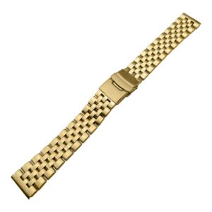 Bransoleta stalowa pełna model 5 - 20 mm - IP złota